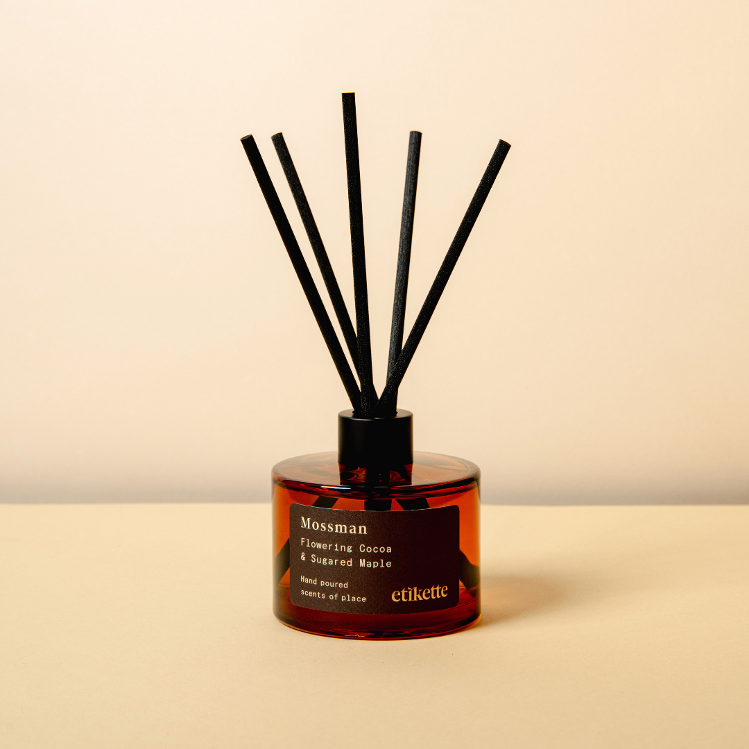 Eco Reed Diffuser ~ Mossman in Flowering Cocoa & Sugared Maple
