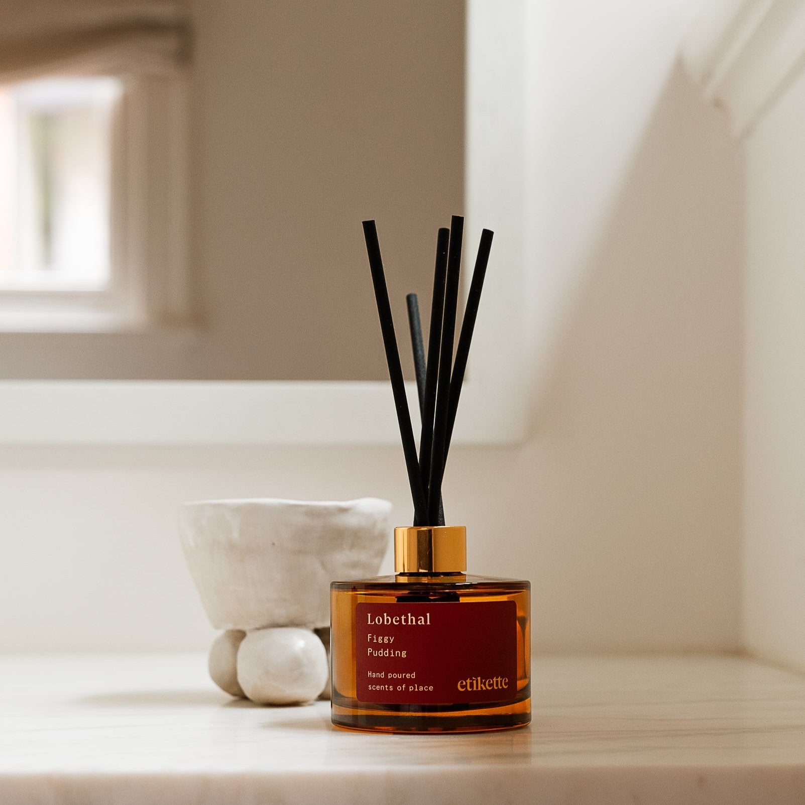 Etikette Reed Diffuser Gold Edition 'Lobethal' Eco Reed Diffuser in Figgy Pudding 200ml – Etikette
