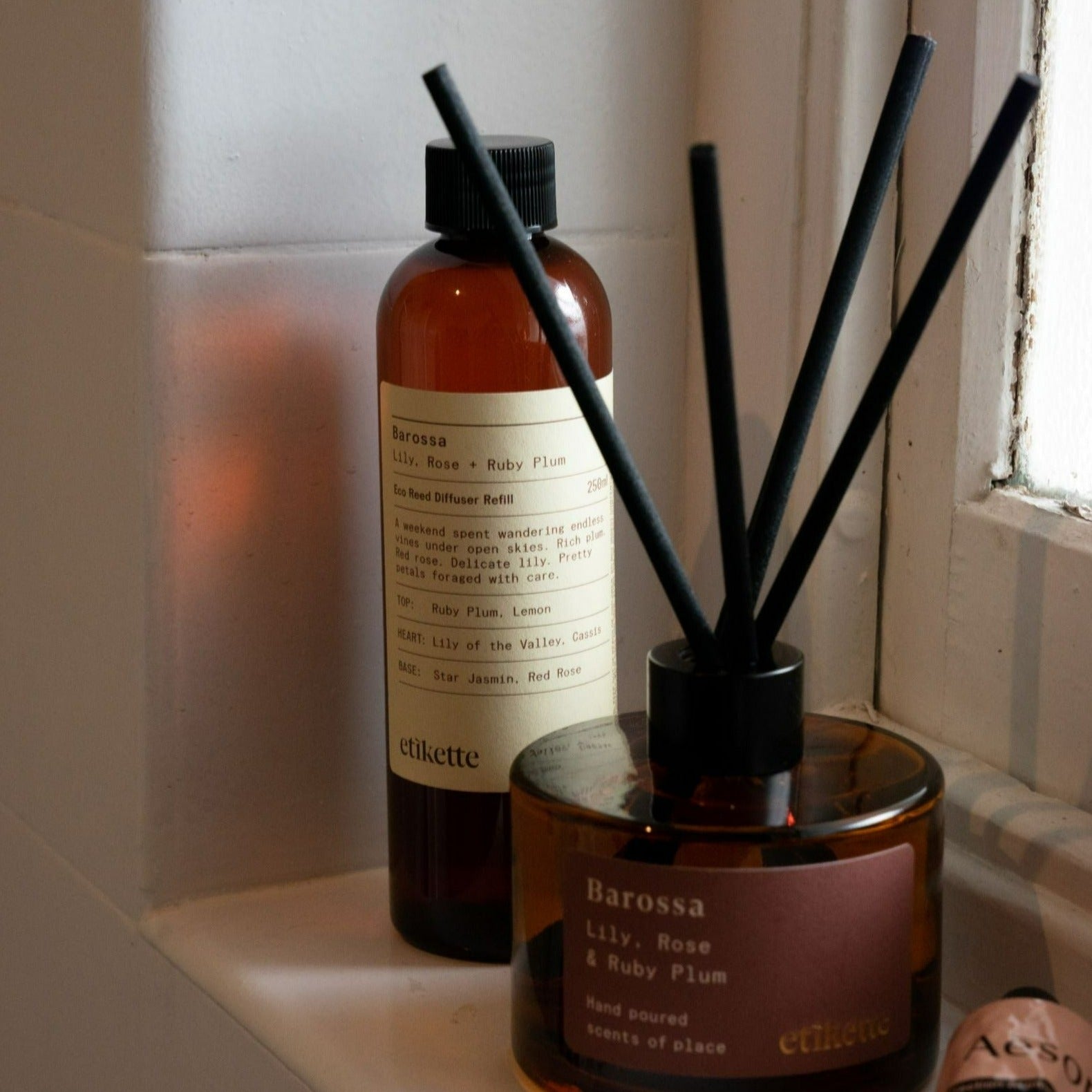 Eco Reed Diffuser Refill ~ Barossa in Lily, Rose & Ruby Plum