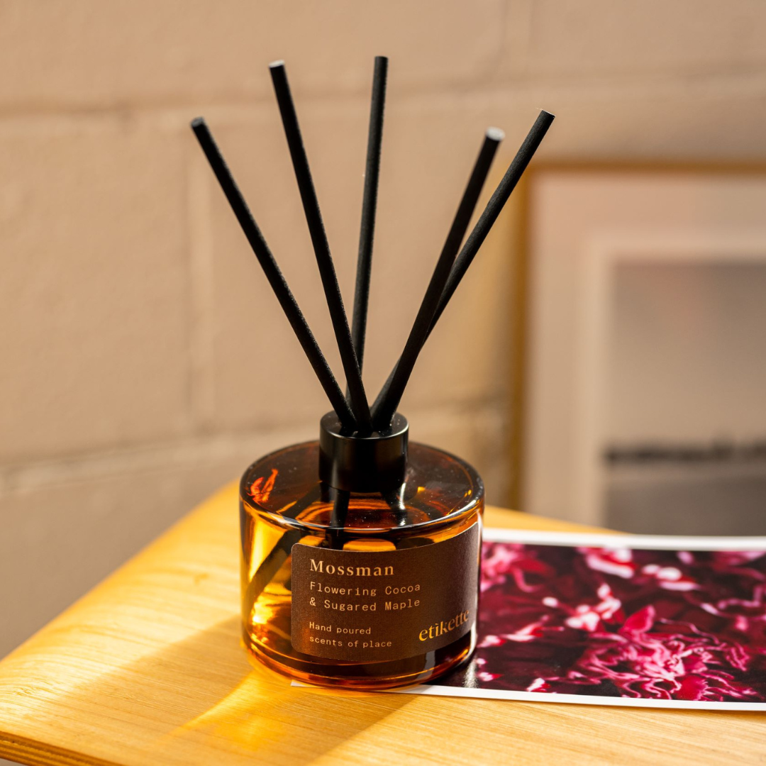 Eco Reed Diffuser ~ Mossman in Flowering Cocoa & Sugared Maple